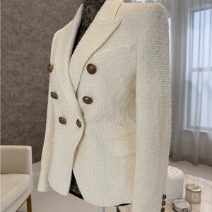 **SOLD** Elegant Cream Double-Breasted Blazer